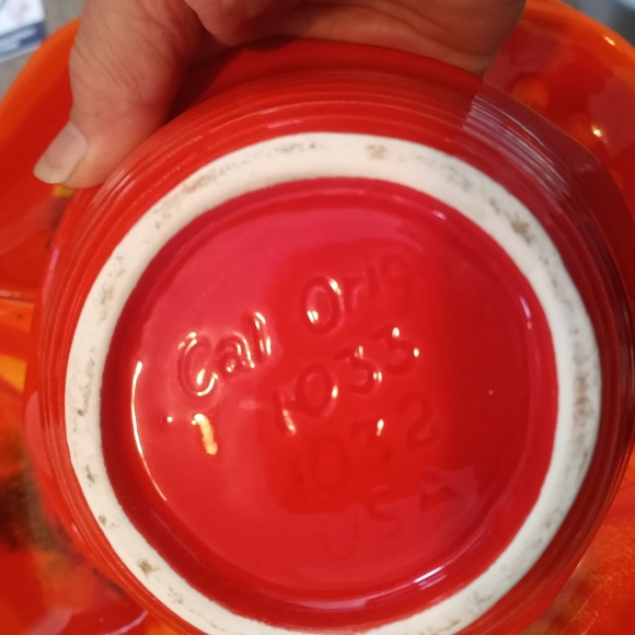 Vintage California Originals Chip n Dip tray Red and Orange - Picture 8 of 11